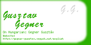gusztav gegner business card